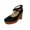 Black, variant on OAVQHLG3B Women's Cute Casual Buckle High Heeled Thick Heeled Shallow Platform Shoes