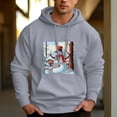 thumbnail image 6 of Men's 330g 100% Cotton Terry Dropped Shoulder Hoodie-Cartoon Santa Claus Pattern, 6 of 17