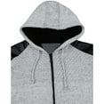 thumbnail image 4 of X RAY JEANS Mens Hooded Full-Zip Sweater Jacket with Shoulder Patch, Ecru, S, 4 of 5