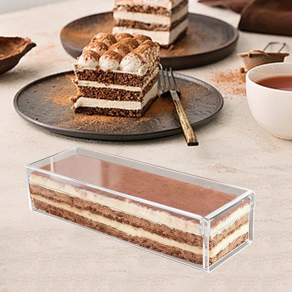 Elodie Boîte de Tiramisu Outil de Cuisine Bricolage Contenant de Tiramisu en Acrylique pour Boulangerie Anniversaire