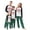 Green 1 Kid, variant on Christmas Family Matching Pajamas Se Long Sleeve Letter Print Raglan Tops + Plaid Pants Set