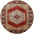 thumbnail image 1 of Ahgly Company Machine Washable Indoor Round Industrial Modern Light Copper Gold Area Rugs, 5' Round, 1 of 7