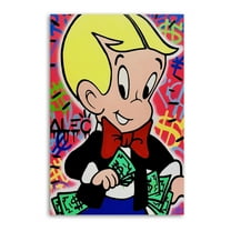 ALEC-MONOPOLYS RICHIE CASH SMILE Poster Cool Artworks Painting Wall Art Canvas Prints Hanging Picture Home Decor Posters Gift 12x18inch(30x45cm)