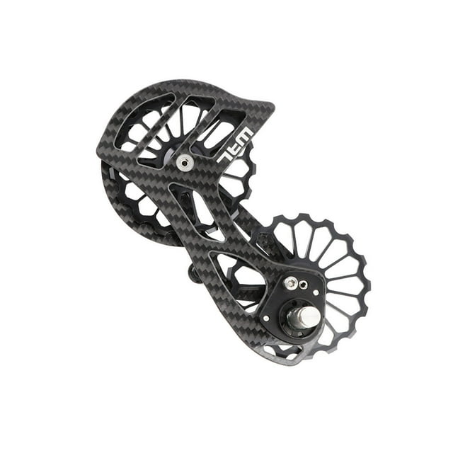 Soidarity Polea de fibra de carbono de alta resistencia, jaula de cambio trasero, aleación de aluminio, resistente al desgaste, Kit de rueda guía, Ciclismo Negro SD1 Soidarity OD024405-01