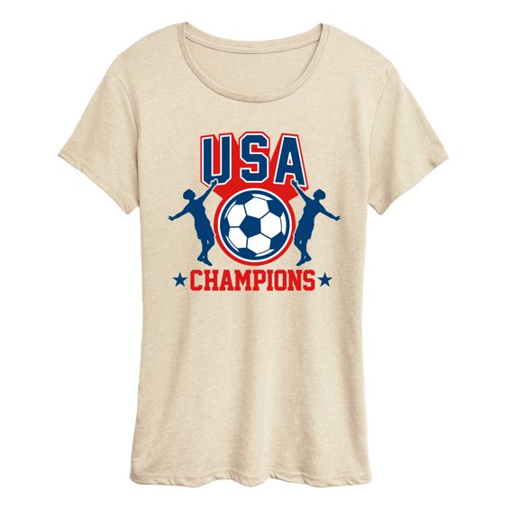 Instant Message - American Soccer Champions - Women's Short Sleeve Graphic T-Shirt