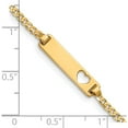 thumbnail image 4 of 14K Yellow Gold Cut-Out Heart Curb Link Id Bracelet (5.5 X 5) Made In United States bid27-5.5, 4 of 5
