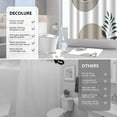 thumbnail image 2 of Boho Bathroom Rugs Sets 4 Piece, Mid Century Shower Curtain Rug Sets for Bathroom Modern Shower Curtain Sets with Non Slip Rugs, Toilet Lid Cover, U Shaped Bath Mat,Black, 2 of 8