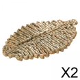 thumbnail image 1 of 2 Manteles Individuales De Ratán, Creativos, Gruesos, Con Forma De Hoja De Color Caqui Para Bodas Tropicales, 23x16cm, 1 of 7