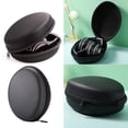 thumbnail image 2 of Travel Hard Headphone-Case Foldable Headphones Storage BLACK. Box Bag UK, 2 of 9