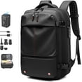 thumbnail image 1 of Ekon Vacuum Backpack, 60l Expandable Travel Smart Backpack With Vacuum Compression, With Pump, Water Resistant (Black), 1 of 9