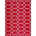 thumbnail image 3 of Playa Rug Reversible Indoor/Outdoor 100% Recycled Plastic Floor Mat/Rug - Weather, Water, Stain, Fade and UV Resistant - Miami- Red & White (6'x9'), 3 of 8