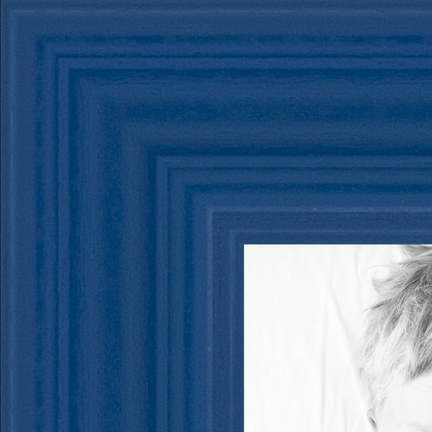 ArtToFrames 8x20 Inch Blue Picture Frame, This Blue Wood Poster Frame is Great for Your Art or