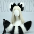 thumbnail image 4 of Biezeib Halloween Fox Costume Accessories Animal Fox Ears Headband and Tail Set Cat Wolf Cosplay Props for Adults, 4 of 5