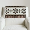 thumbnail image 5 of COEQINE Recliner Headrest Protector PU Leather Scratch Resistant Chair Headrest Cover Washable Furniture Protector with Hook and Loop Fasteners, 17x27 Inch, Southwest American Tribal Dark Brown, 5 of 7