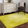 thumbnail image 3 of Boho Flowers Area Rugs 2.7'x5', Washable Small Throw Rugs for Kitchen Bedroom, Yellow Floral Vintage Bohemian Watercolor Indoor Outdoor Rug Non-Slip Low Pile Carpet Runner Reversible Floor Mats, 3 of 8