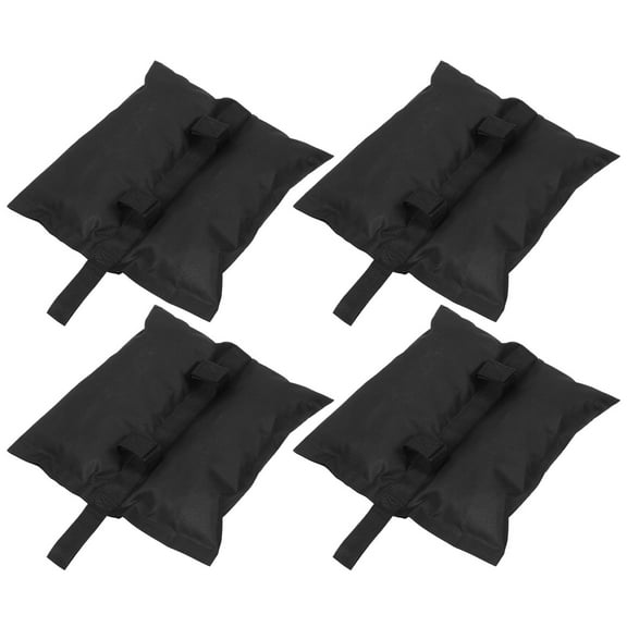 Worgeous 4Pcs Weight Bags Canopy Tent Thickened Black Waterproof Oxford Cloth for Camping