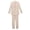 Beige, variant on Girls Solid Color Open-Front Blazer & Pants Set, 2-Piece formal Suit Color:,Size:9-10 Years