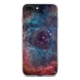 thumbnail image 1 of DistinctInk Clear Shockproof Hybrid Case for iPhone 7 PLUS / 8 PLUS (5.5" Screen) - TPU Bumper, Acrylic Back, Tempered Glass Screen Protector - Purple Blue Pink Rosette Nebula - Love of Astronomy, 1 of 5