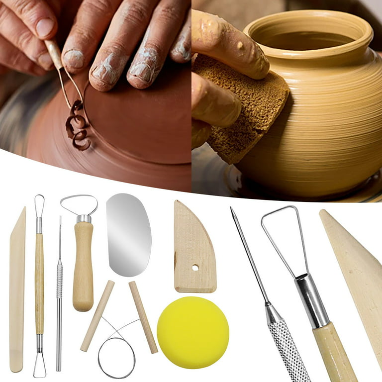 10 Pcs Carving Spatula Modeling Kit & Metal Clay Pottery Sculpting Tool Set