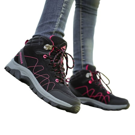 

Hiking Boots Women Waterproof Hiking Boots Outdoor Trekking Camping Trail Hiking Boots Thick-Soled Shock-Absorbing Sneakers Boots for Women Womens Hiking Boots Combat Boots Womens