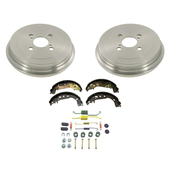 For Toyota Yaris 15-18 Rear Brake Drums and Brake Shoes W/ Springs Hardware