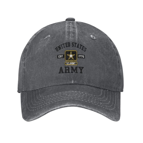 United States Est 1775 Us Army Unisex Adult Washed Denim Cotton Sport Outdoor Baseball Cap Adjustable Cowboy Baseball Hat