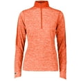 thumbnail image 3 of Holloway Sportswear L Womens Electrify 1/2 Zip Pullover Orange Heather/Orange 222742, 3 of 4