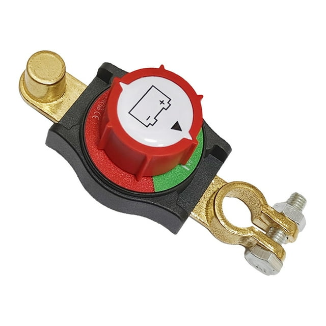 Kjfeif Negative Battery Quick Disconnect, 12V-48V HeavyDuty Top Post Terminal Switch 300A High Current On-Off Switch Power Cut Master Isolator for Car Vehicle RV Boat Marine Trailer