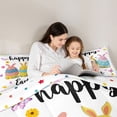 thumbnail image 4 of Erosebridal Kawaii Easter Egg Kids 7-Piece Bedding Comforter Set,Colorful Flowers Cute Floral King Bedding Sets For Girls Reversible, 4 of 7