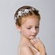thumbnail image 1 of Tocado de flores blancas de princesa, vestido de pelo de perlas, accesorios para el cabello de boda de cristal nupcial para niñas, tocado de niña LingWen 1327533222426, 1 of 5