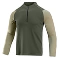 thumbnail image 4 of pstuiky camisas de manga larga para hombre, Blusa de cuello alto, manga larga, ajustada y resistente para ejercicio de color empalme para hombre salir tops m, 4 of 8