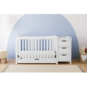 Graco Remi 4-in-1 Convertible Baby Crib and Changer, White