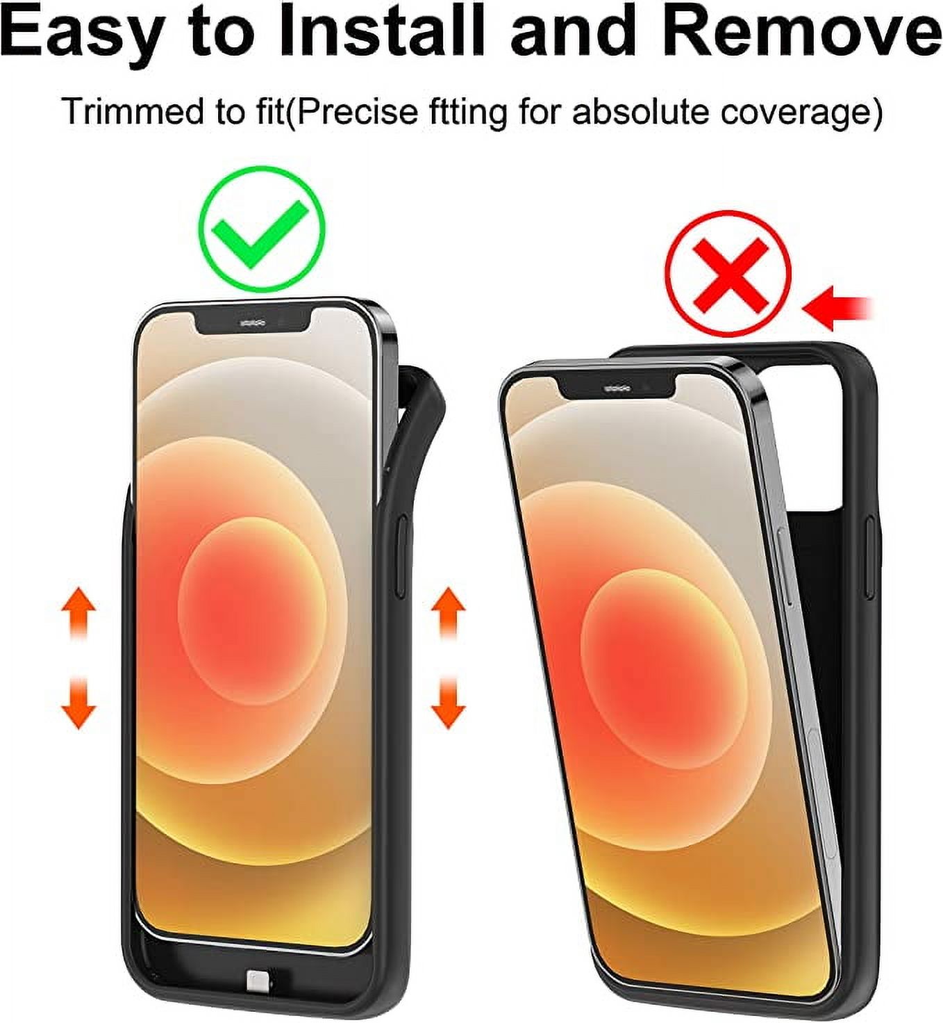 Owyfho Battery Charger Case for iPhone 6/6S/7/8/SE 2020/SE 2022, Black