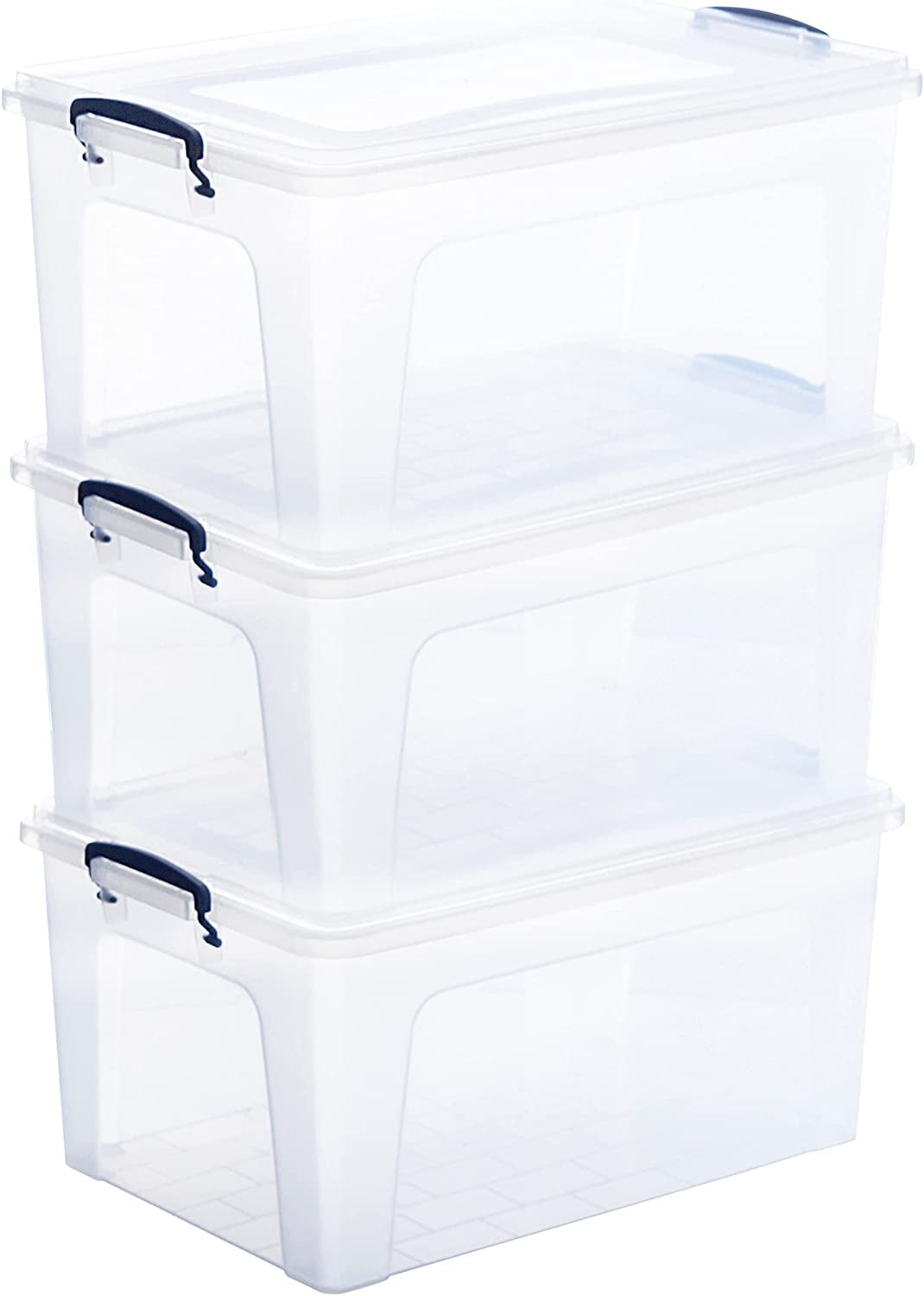 Toy Storage, Plastic Closet Organizers, 4 Side Open Stackable Storage Bins  with Lids, 38Qt Clear Collapsible Storage Containers with Wheels for  Office, Garage, Snacks, 3 Pack Dorm Room Essentials - Yahoo Shopping