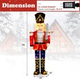 thumbnail image 3 of Costway 2 PCS 5 FT Lighted Nutcracker Soldier Christmas Decoration with Glitter Sword, 3 of 10