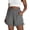 Gray, variant on Women Plus Size Lounge Shorts High Waisted Summer Casual Loose Ruffle Hem Beach Vacation Boho Shorts with Pockets Green 4X