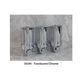 thumbnail image 1 of AVIVA Distributeur de Produits de Bain Liquides 3 Chambres Chrome et Translucide 1/paquet, 1 of 1