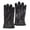 Black, variant on Mens Winter Black Leather Gloves for Driving Dress Real Sheepskin Leather Warm Lined Gloves