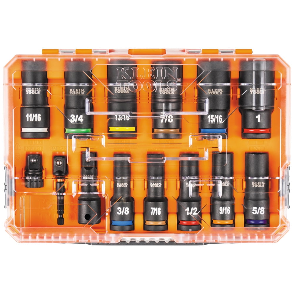 Klein Tools Knect Sae Impact Socket Set, 14 Pc
