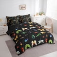 thumbnail image 3 of Homewish Safari Bug 7pcs Bedding Comforter Set,Rustic Animal Queen Bedding Sets,Green Black Brown Queen Sheet Sets For Boys Kids,Microfiber Bedroom Decor Reversible, 3 of 8