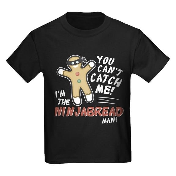 CafePress - Ninjabread Man Kids Dark T Shirt - Dark T-Shirt Kids XS-XL