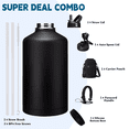 thumbnail image 3 of 128 OZ Insulated Water Bottle - 48H Cold 24H Hot, Stainless Steel Big Jug 1 Gallon Flask with Straw & Spout Lids for Sport Travel Outdoor, 3 of 8