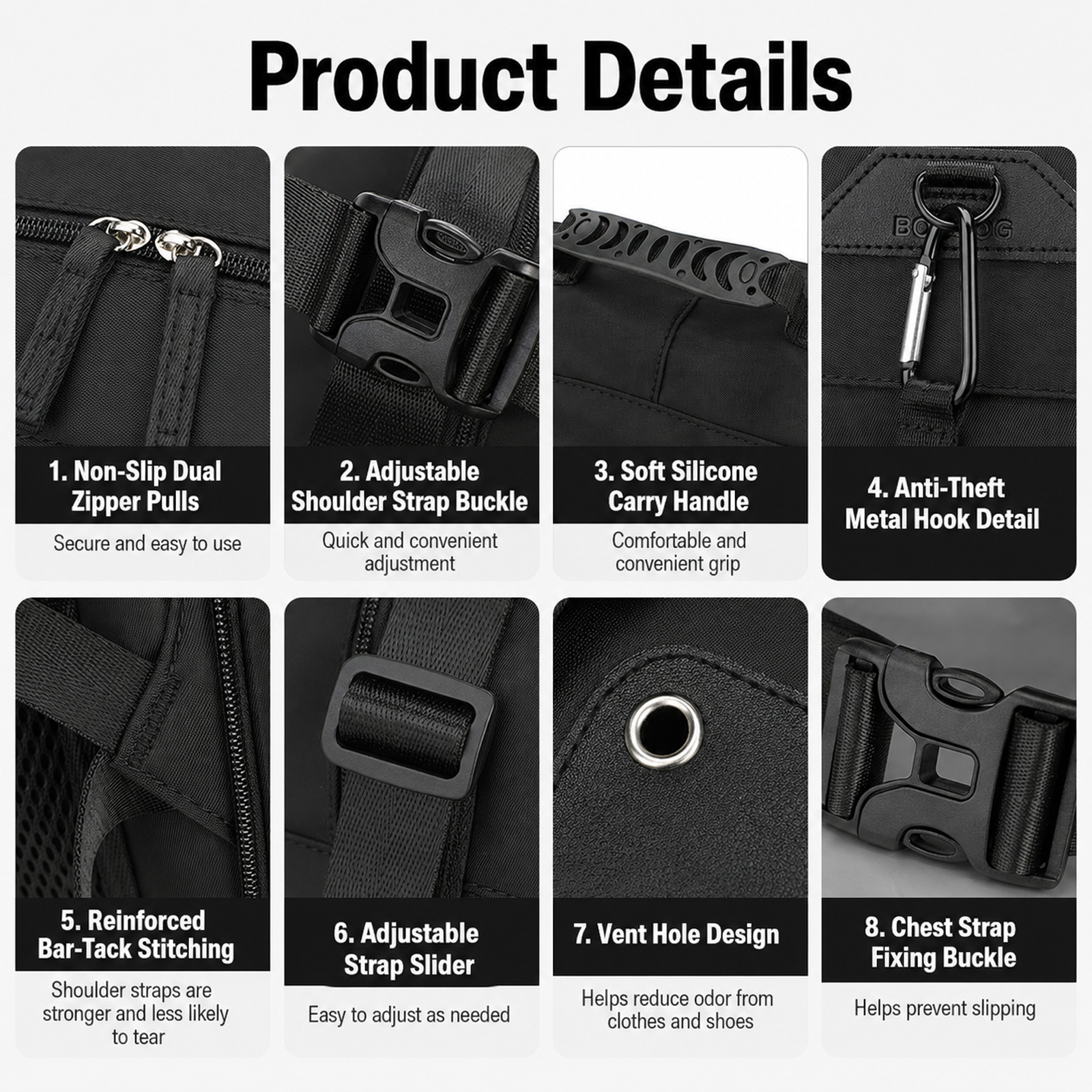Muzpu 50L Waterproof Travel Backpack Unisex photo 7