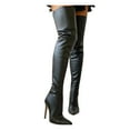 thumbnail image 3 of Oyedens Over The Knee Boots for Women Black Stiletto High Heels Pointed Toe Thigh High Boots Tall Boots, 3 of 8
