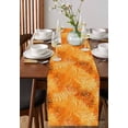 thumbnail image 2 of Orange Tropical Leaf Burlap Cotton Table Runner 13x60 Inches Long, Botanical Palm Leaves Summer Farmhouse Table Runners, Outdoor Dining Tablecloths Decor for Baby Shower/Party/Wedding, 2 of 6