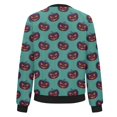 thumbnail image 5 of Chaqueta bomber con temática de Halloween para mujer, con lindos fantasmas, murciélagos y estampado de luna, informal, ligera, con cremallera, 5 of 5