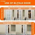 thumbnail image 6 of 24" x 80" 3 Panel Solid Core Bifold Doors with Hardware Kit & Knob, Interior Folding Door for Closet, Pantry Door, White Smooth Surface, Paintable, 6 of 9