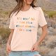 thumbnail image 4 of Camiseta clásica de algodón para mujer: top informal de manga corta y cuello redondo con frase inspiradora, 4 of 8