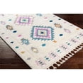 thumbnail image 4 of Surya Lofty 31x87" Runner Contemporary Fabric Rug in White/Pink/Blue, 4 of 7