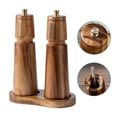 thumbnail image 3 of Chendee Wooden Salt Pepper Grinder Set Manual Spice Mill Adjustable W/Tray Coarseness,Tray, 3 of 9